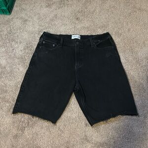 Abercrombie kids black jean shorts size 17/18‎ r